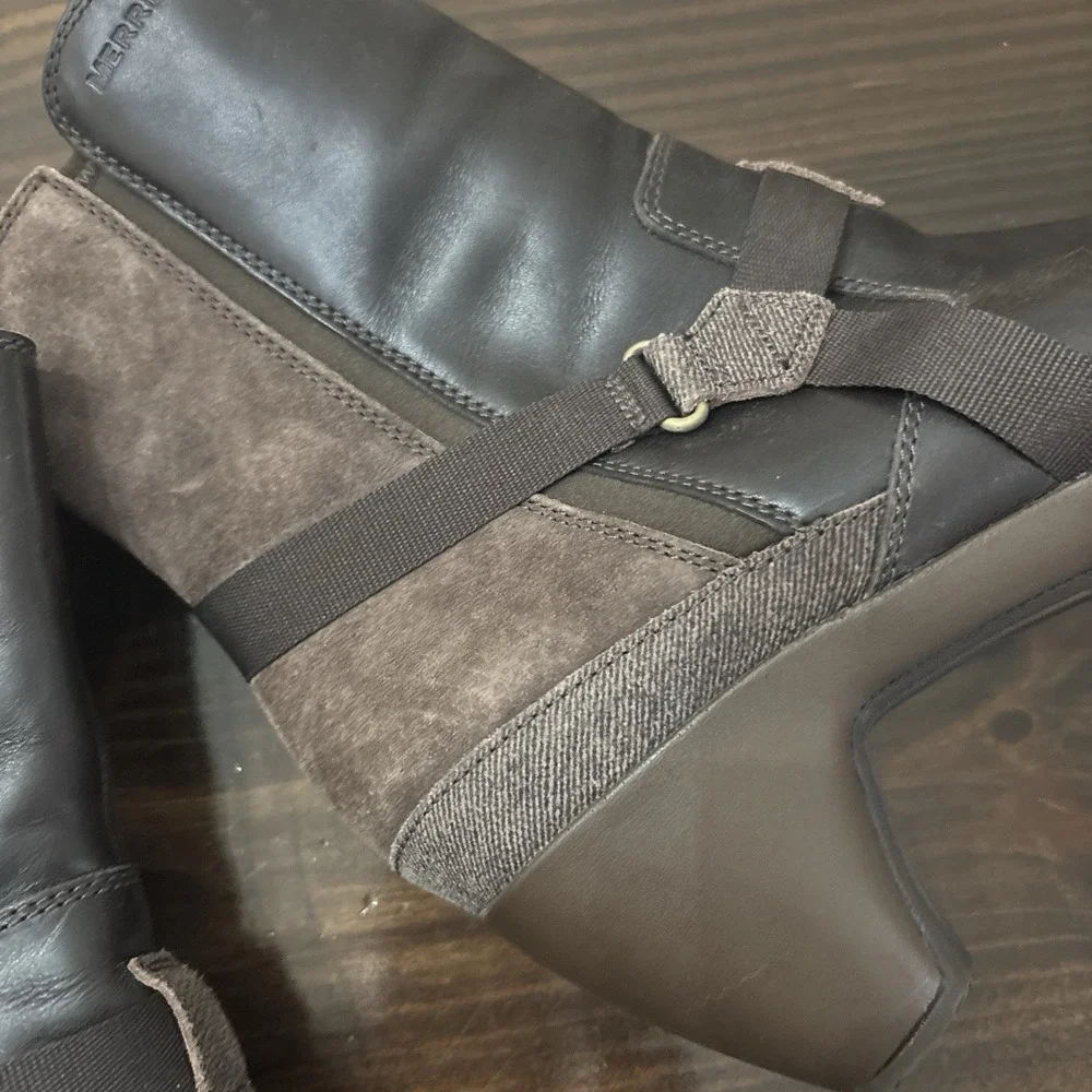 Merrell Women's Evera Fade Espresso Heeled Ankle Boots - Size 10US